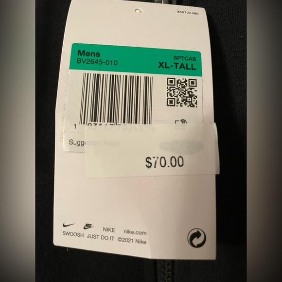 NWT* Nike Sportswear Club Fleece Full-Zip Hoodie.Black.Size: XLT, 3XLT - Picture 6 of 16